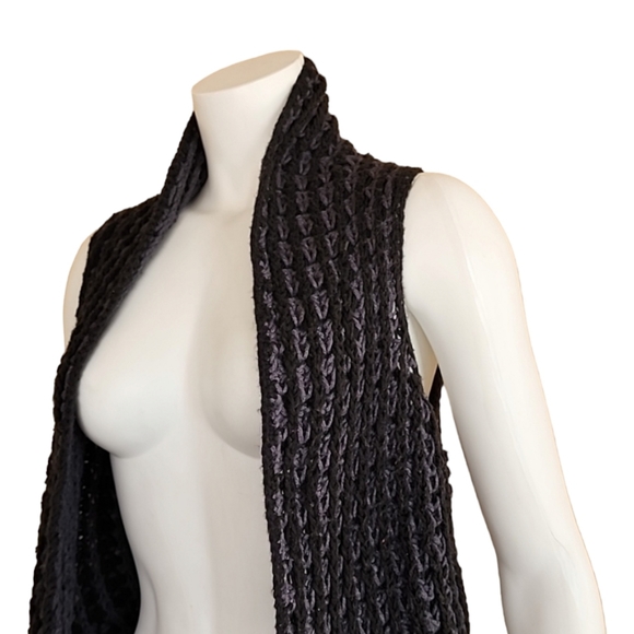 SLEEPING ON SNOW ANTHROPOLOGIE Cocoon Wool Sweater Vest S M Crochet Cardigan - Picture 6 of 16